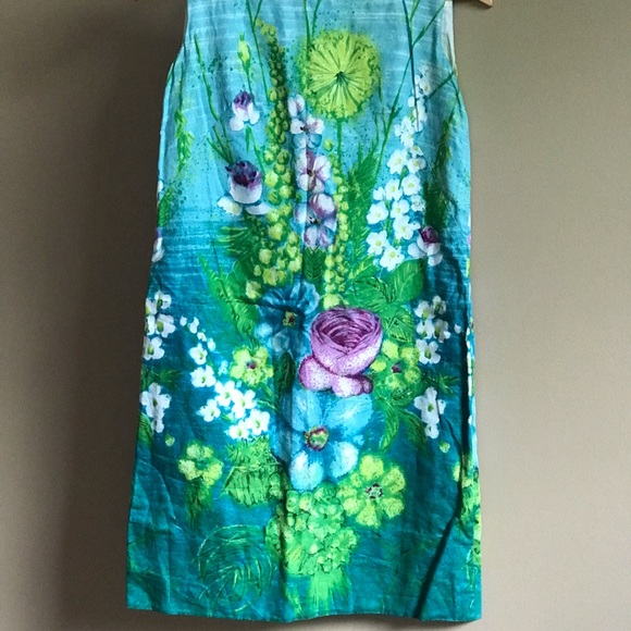 Vintage beautiful floral shift dress - Picture 3 of 11